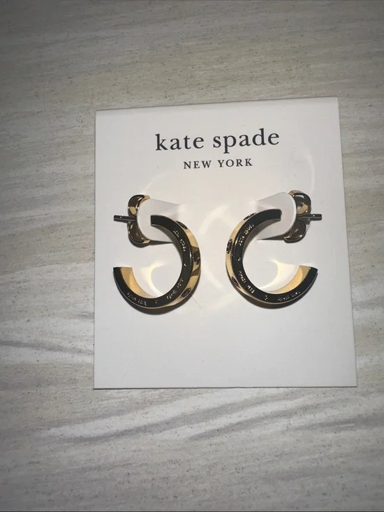 Kate Spade Gold and Red “Set in Stone” Earrings - NWT