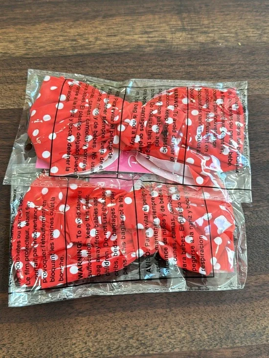 Red Polka Dot Swim Bow (One)