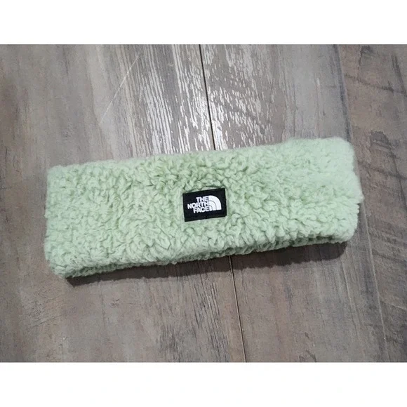 The North Face Suave Girls Sz M Misty Sage Green Fuzzy Headband Earband Warmer