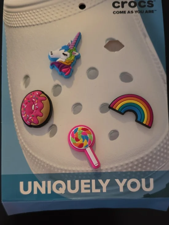 CROCS Multicolor Unicorn, Rainbow, Donut & Lollipop Jibbitz Charms