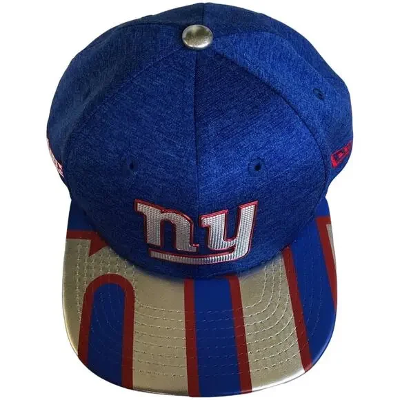 New York Giants Snapback Hat New Era Youth Limited Edition NY NFL Metallic READ