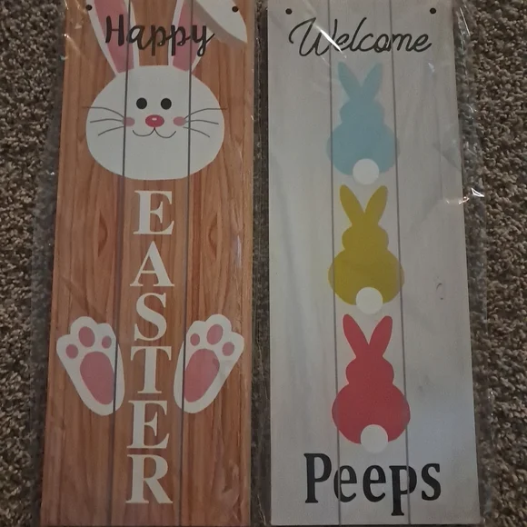 Easter Bunny Welcome Sign Set - Multicolor