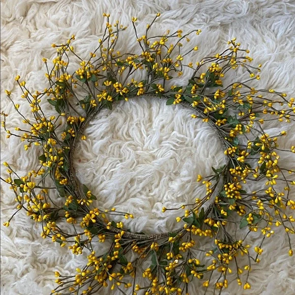 Yellow and Brown Holiday Wreath