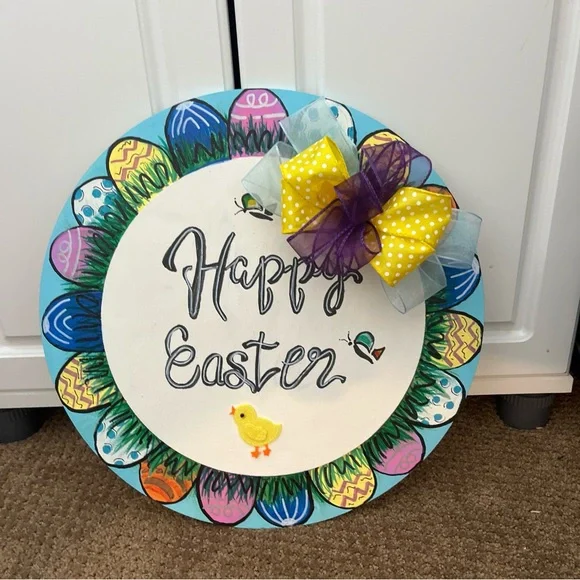 Hand Crafted Easter Wreath, DOOR DECOR