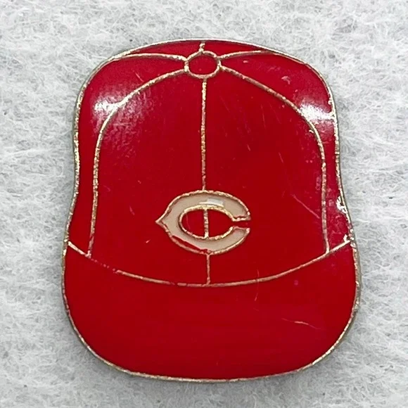 🔮 5/$25 Vintage MLB Cincinnati Reds‎ Baseball Cap Pin