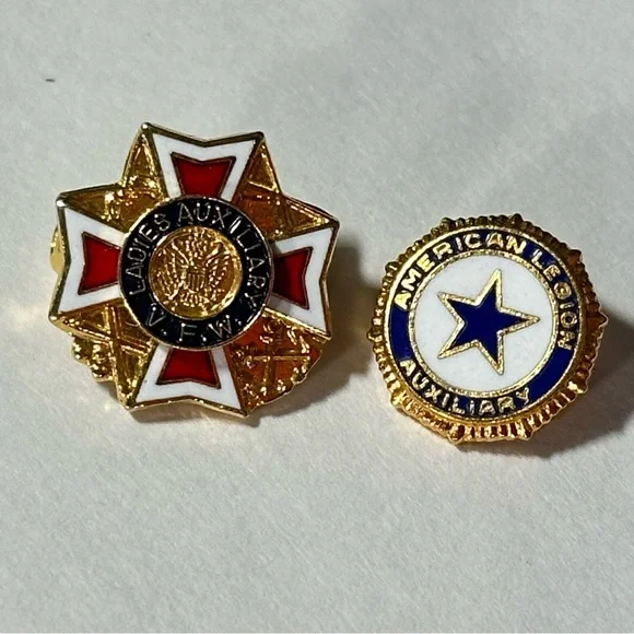 Vintage American Legion VFW Auxiliary Ladies Petite Pins Grandmacore DIY Craft