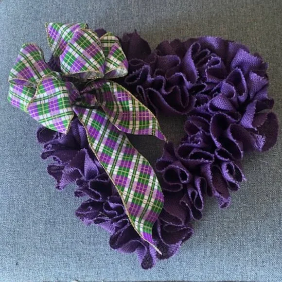 Valentine's Day Purple Wreath