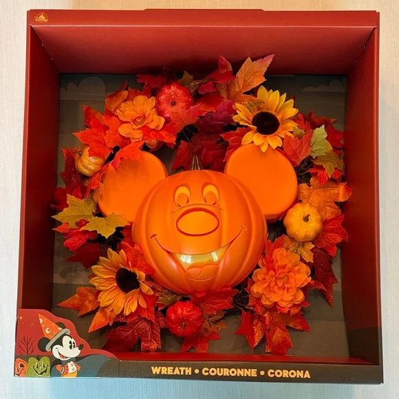 Disney (BRAND NEW) Autumn Mickey Mouse Pumpkin Wreath
