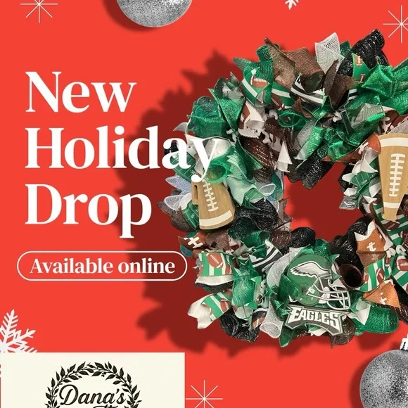 Festive Green and Brown Holiday Wreath