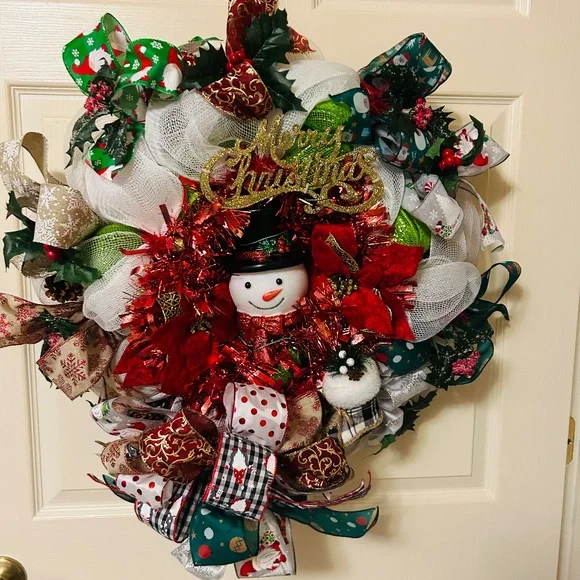 Snowman wreath/no.3