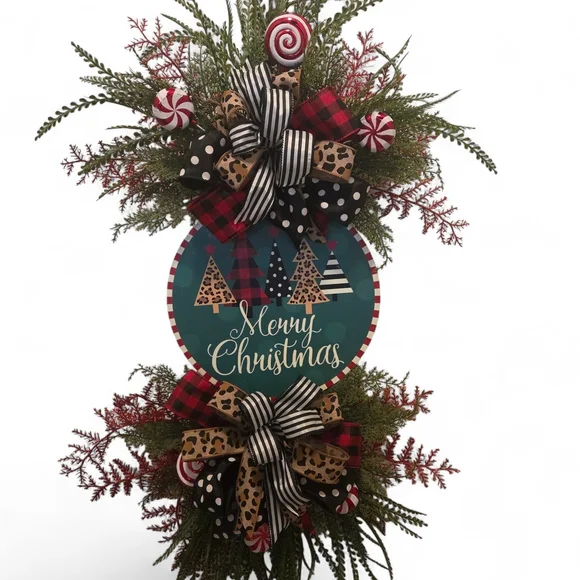 Festive Merry Christmas Wreath Farmhouse wreath