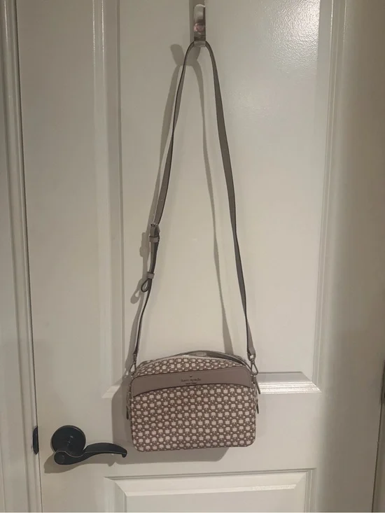 kate spade Taupe Patterned Crossbody Bag