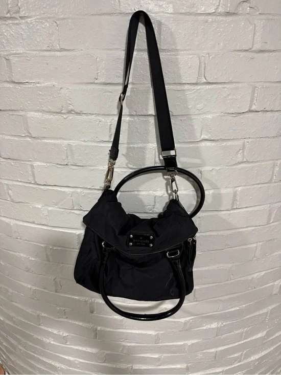 Kate Spade New York Black Nylon Leslie Satchel Bag