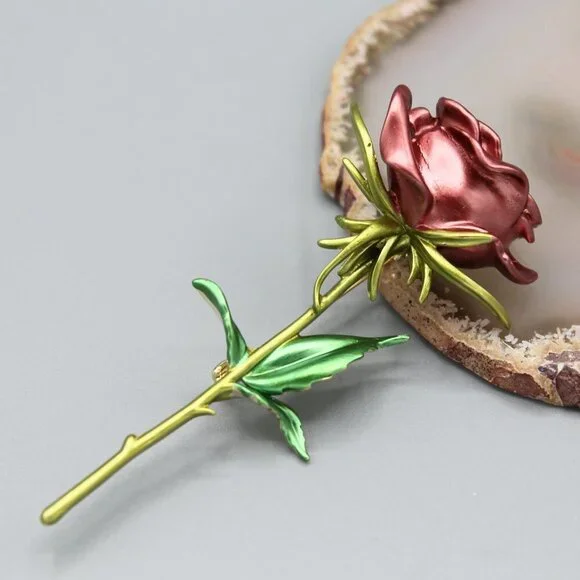 Jewelry pin brooch rose flower floral love beautiful fashion large new