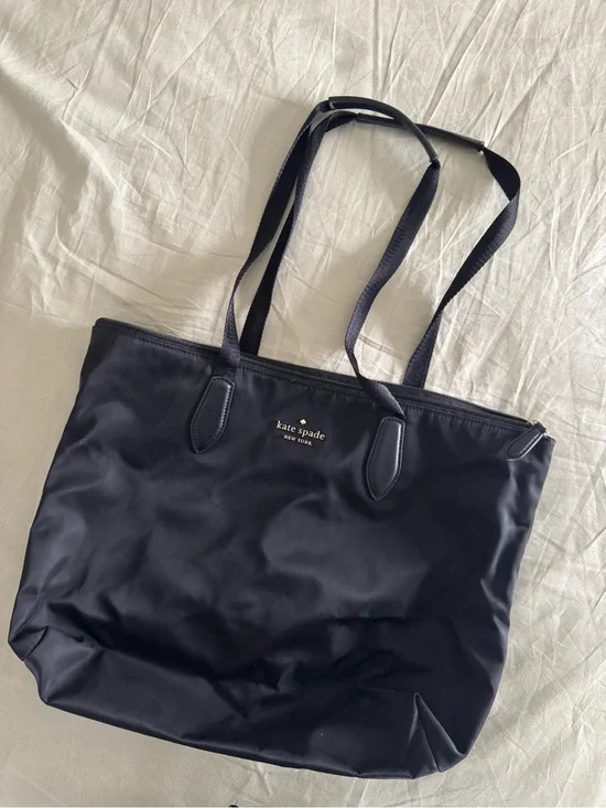 kate spade black nylon tote with shoulder straps
