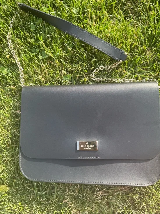 Kate Spade Black Leather Chain Strap Crossbody Bag