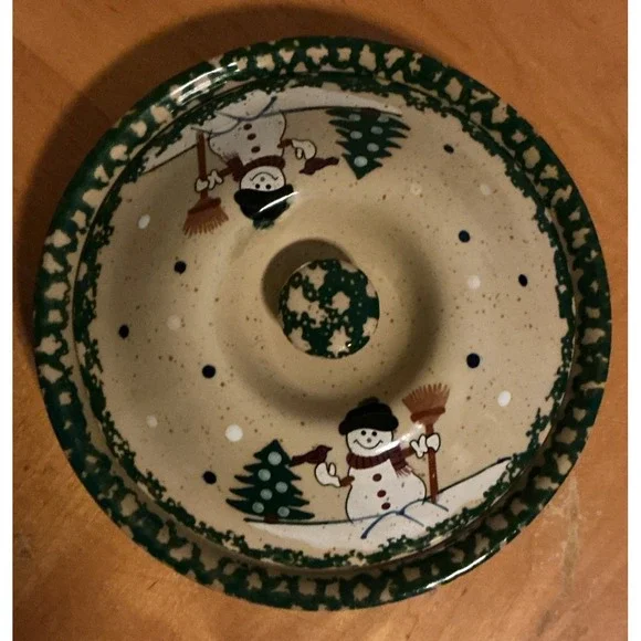 Pie Dish ABC Distributing Christmas‎ Snowman Covered 9