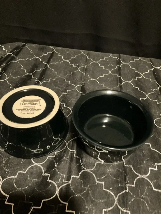 Corningware Creations Black and Cream Stoneware Prep Bowl