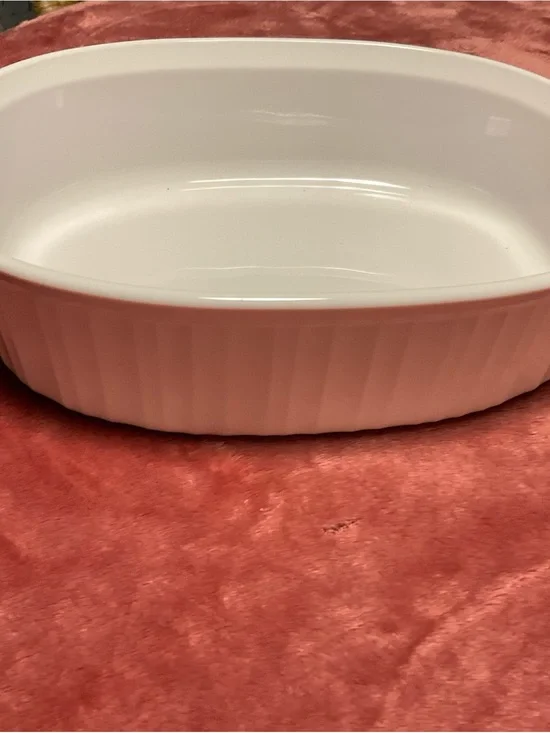 Corningware White Oval Ceramic Casserole Dish