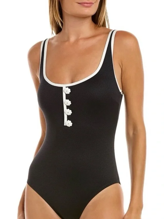 🩴  kate spade piqué square-neck one-piece sm $145🩴