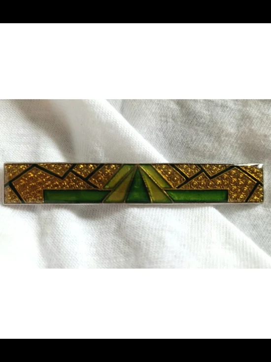 Pierre Bex Art Deco Revival Enamel Bar Pin