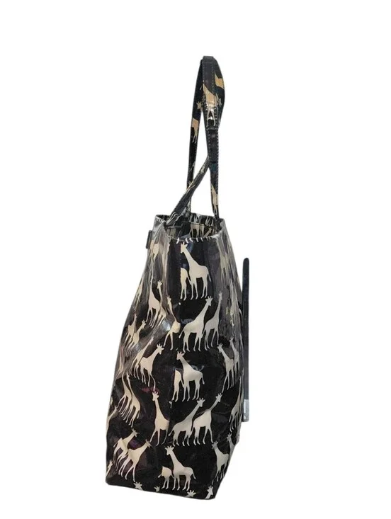 kate spade Giraffe Print Tote Black and Cream Bag