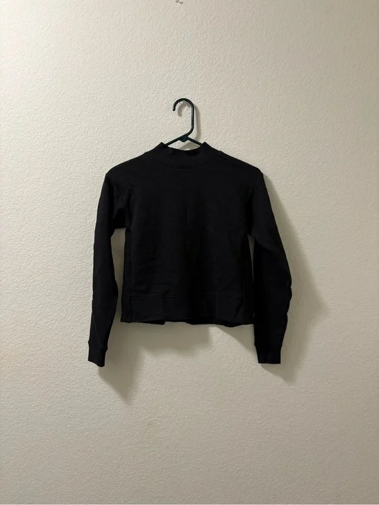 Kate Spade New York women’s black pullover mock neck sweatshirt. Size XXS. NWOT