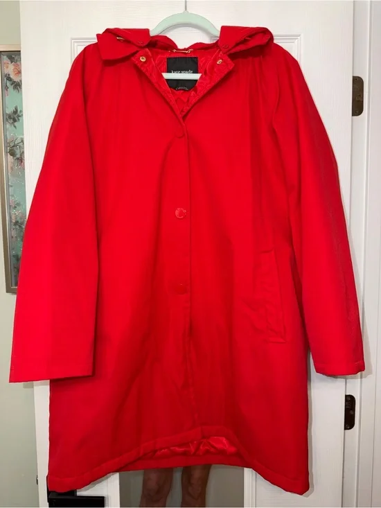 kate spade Bright Red Hooded Coat
