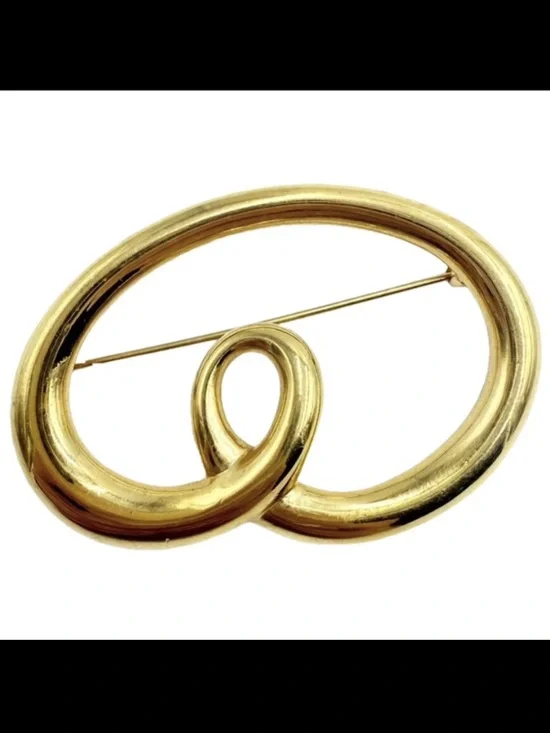 Vintage MONET brooch signed gold-tone Women’s jewelry | j37