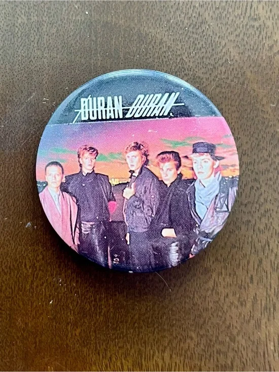 Set Of Seven Vintage Duran Duran Buttons With Pin Backs. Fabulous Condition