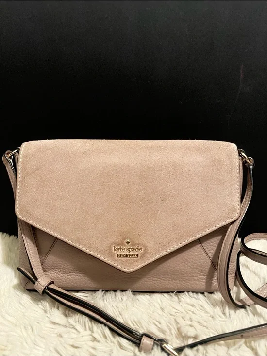 kate spade Sylvia Envelope Suede & Leather Crossbody Bag