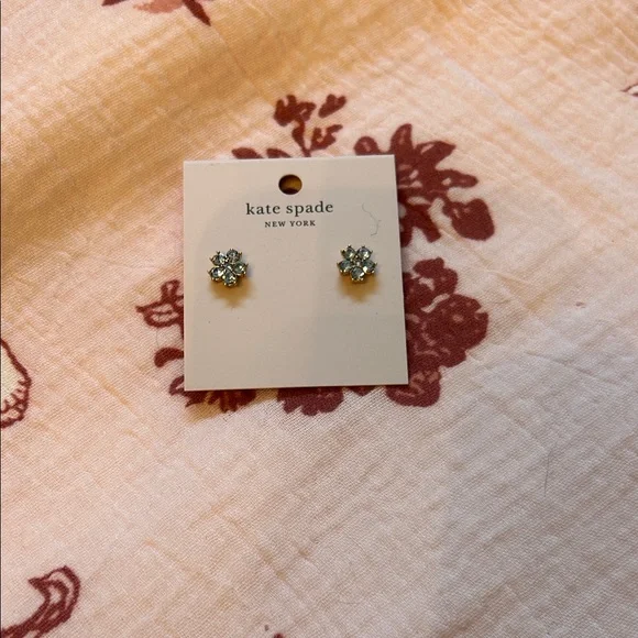Kate Spade Sparkling Silver Floral Earrings