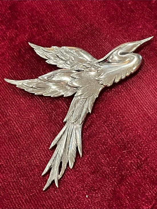 Vintage Danecraft Sterling Heron Bird
