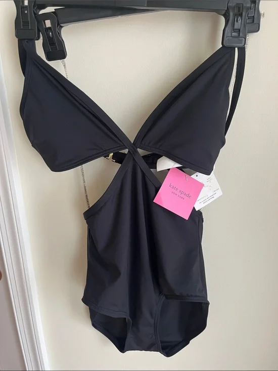 kate spade Black Cutout One-Piece Swimsuit