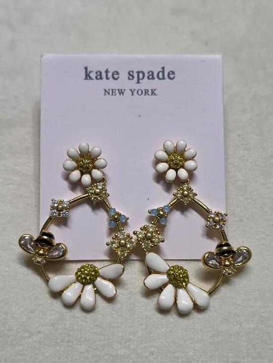 kate spade Dazzling Daisies Statement Hoops