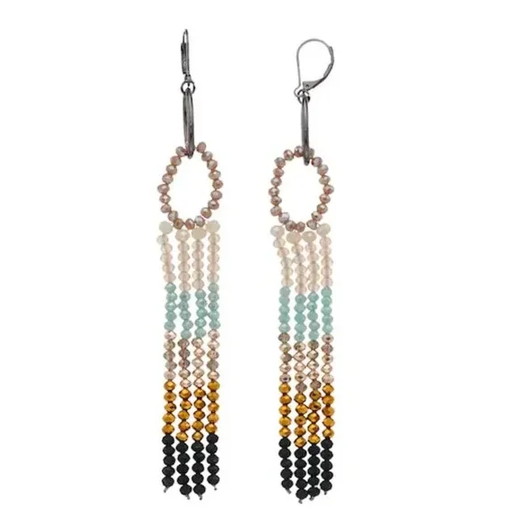 🆕 Simply Vera Vera Wang Shaky Bead Linear Earrings