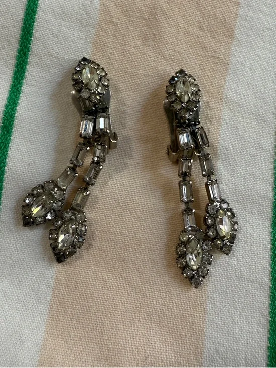 Weiss Waterfall Swarovski Crystals Drop Dangle Earrings