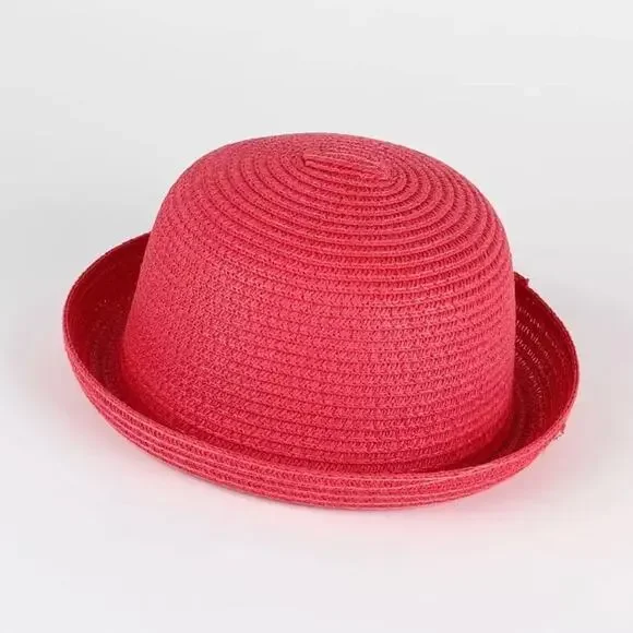 New Baby summer straw hat 0-12 months pink