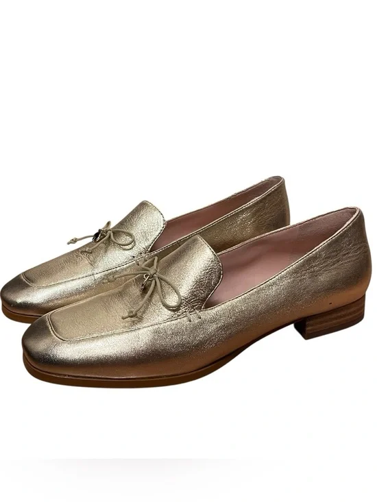 Kate Spade Metallic Gold Sarah Leather Loafers — Size 7