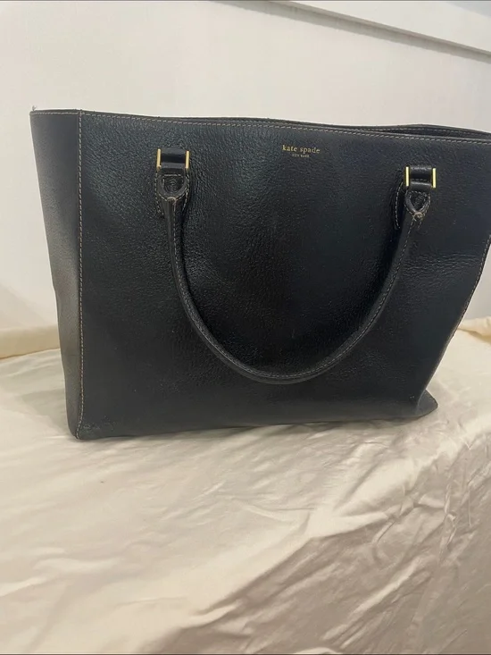 Kate Spade Black Leather Tote Bag