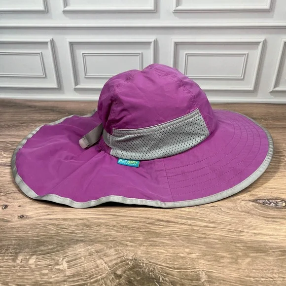 Sunday Afternoons Sun Hat Kids Purple Sun Protection Neck Veil Mesh Vents Large