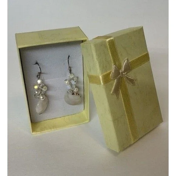 NWT Pannee Women Sterling Silver/White Pearl DropDangle‎ Earrings Taiwan 1.8