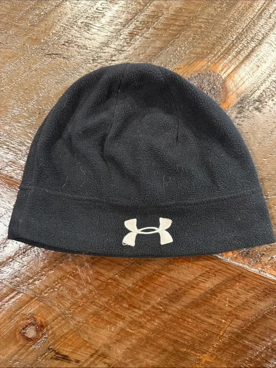 Under Armour Black Beanie with Contrasting White Logo