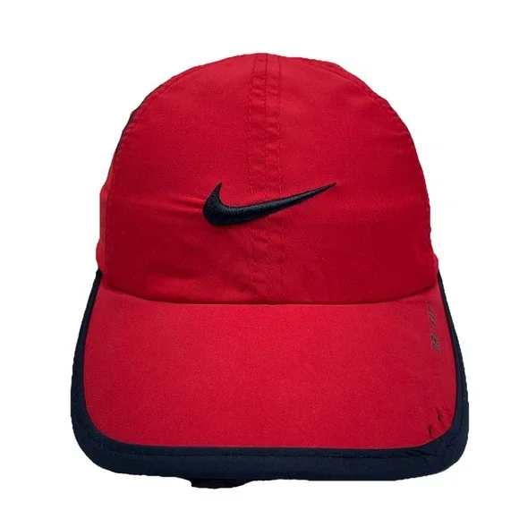 Nike Hat Cap Strap Back Red Black Dri‎ Fit Running Performance Youth Kids 4-7 *