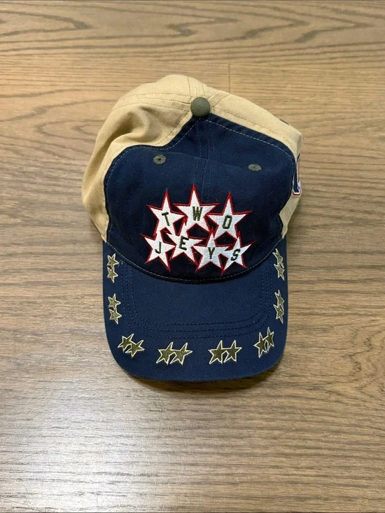 Kids Navy and Khaki Star Embroidered Baseball Cap