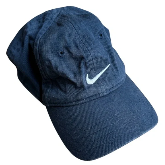 Nike infant navy blue baby boy strap back hat 6 mo-2 years