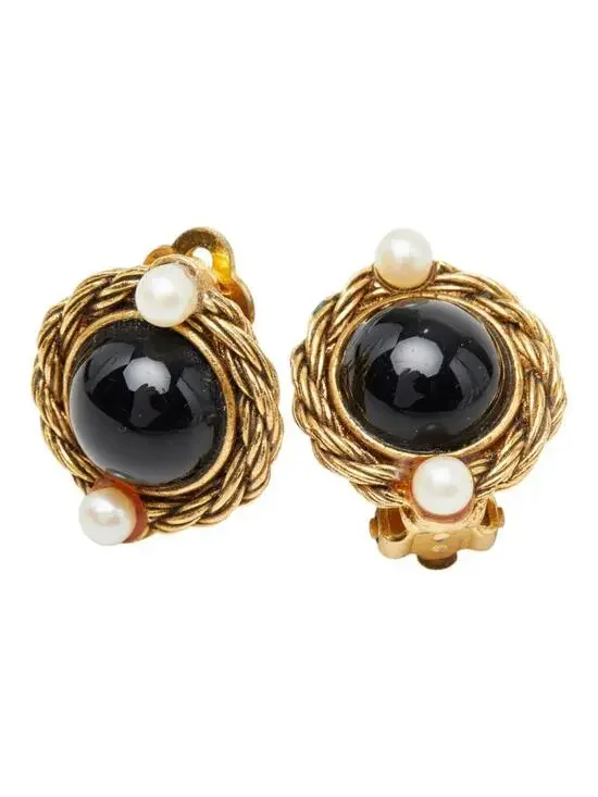 Chanel Earrings Pearl Gold-Tone Metal #276068C53B