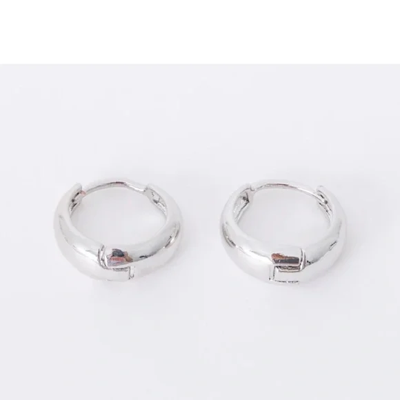 Thickies Sterling Silver Chunky Huggie Earrings