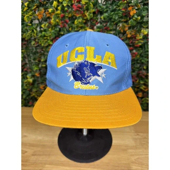 UCLA‎ Bruins NCAA Speedway Signature Snapback College Hat Cap Blue Gold Vintage