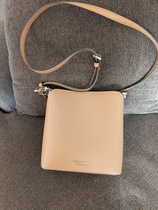 kate spade Pebble Leather Crossbody in Light Tan